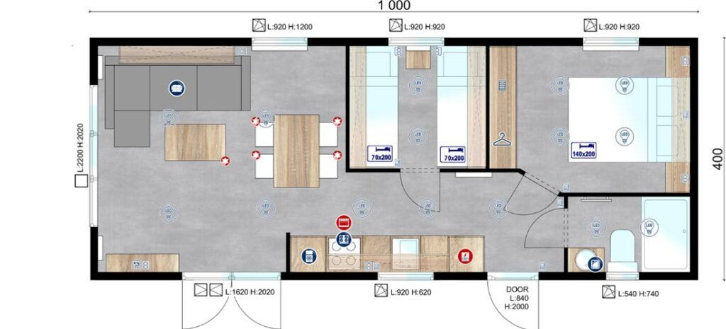 Mobilehome plantegning Primavera